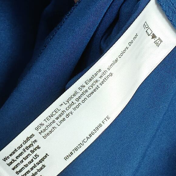 Eileen Fisher Midi Tank Dress Size 1X Blue Tencel Stretch Sleeveless Minimalist - Picture 5 of 5